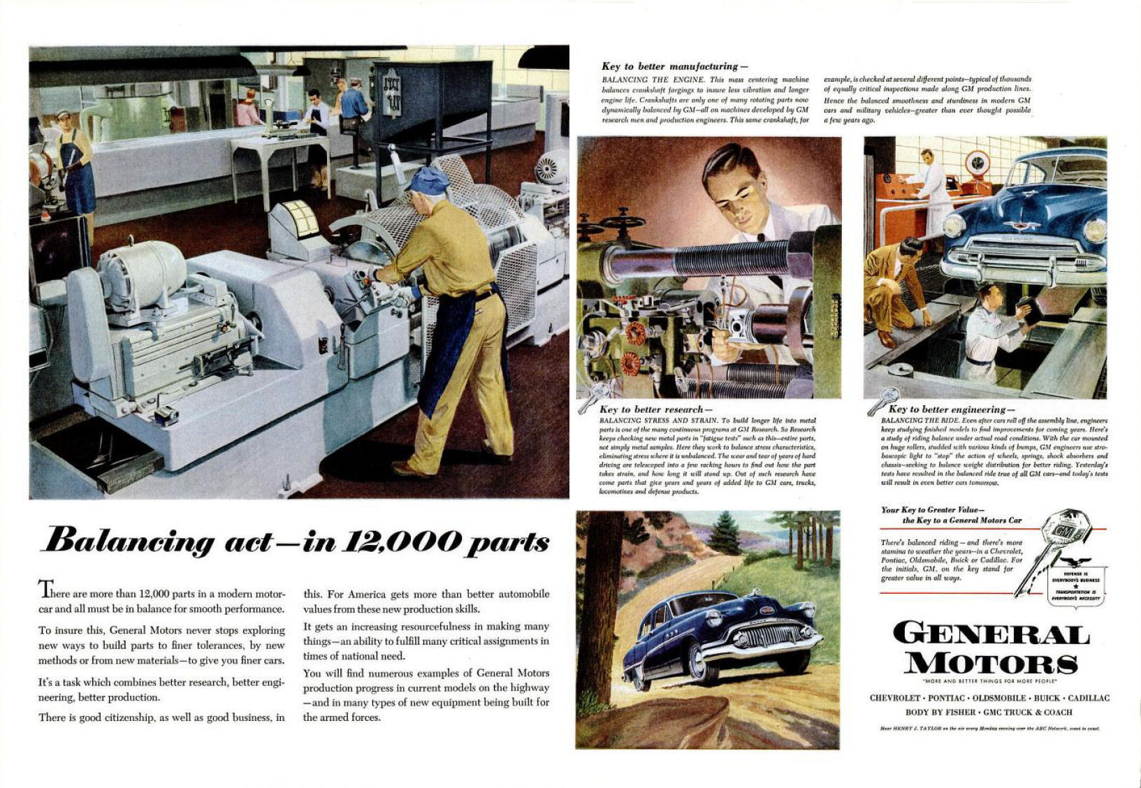 1951 General Motors Auto Advertising